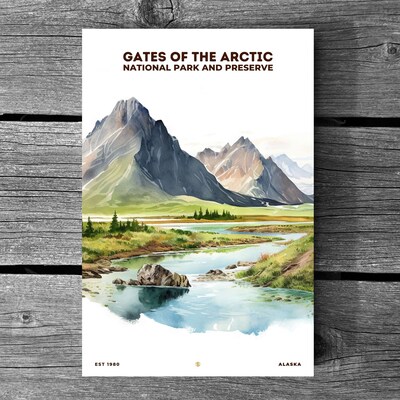 Gates of the Arctic National Park and Preserve Poster, Travel Art, Office Poster, Home Decor | S8 - image3